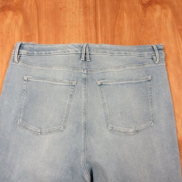 GOOD AMERICAN Good Curve Straight Light Compression Jeans Sz 18 Denim GCSTPB014T - Picture 11 of 16